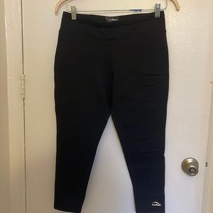 LL bean fleece lined running leggings, size medium petite